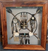Framed Plains Native American Medicine Wheel