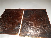 Pair of 9x12" Copper Engravings