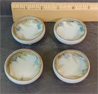 HAND PAINTED NIPPON SET OF 4 SALT DIPS / PADS