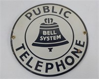 Bell System Public Telephone Sign