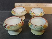 ANTIQUE HAND PAINTED AUSTRIA SALT DIPS / PADS