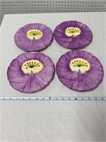 Flower painted plates