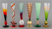 Carlo Moretti Art Glass Champagne Flutes, 6