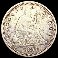 1877 Seated Liberty Quarter CLOSELY UNCIRCULATED