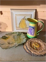 Fruit Pitcher & Picture, Plate & Stepping Stones