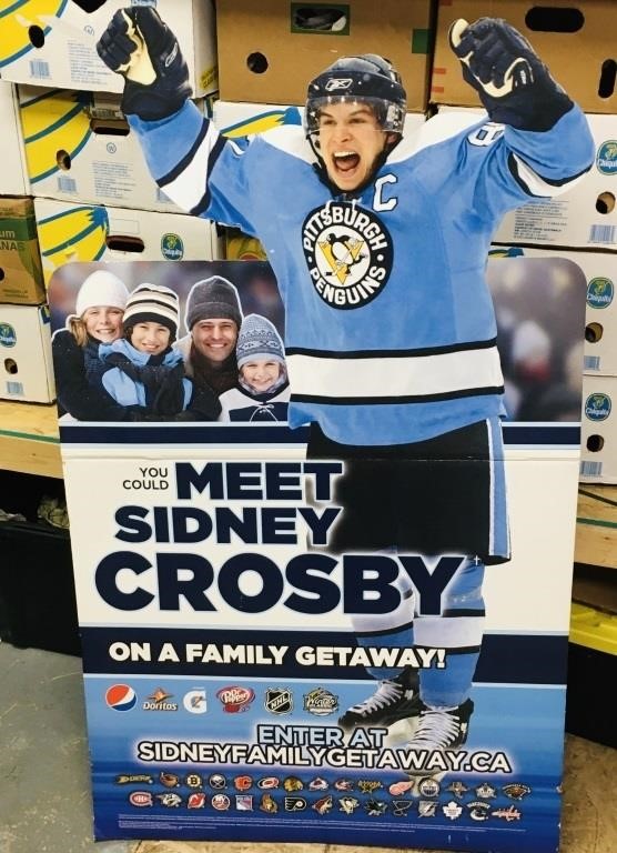 Large Cardboard Sidney Crosby Advertisment Sign