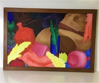 Framed Bright Colored Painting