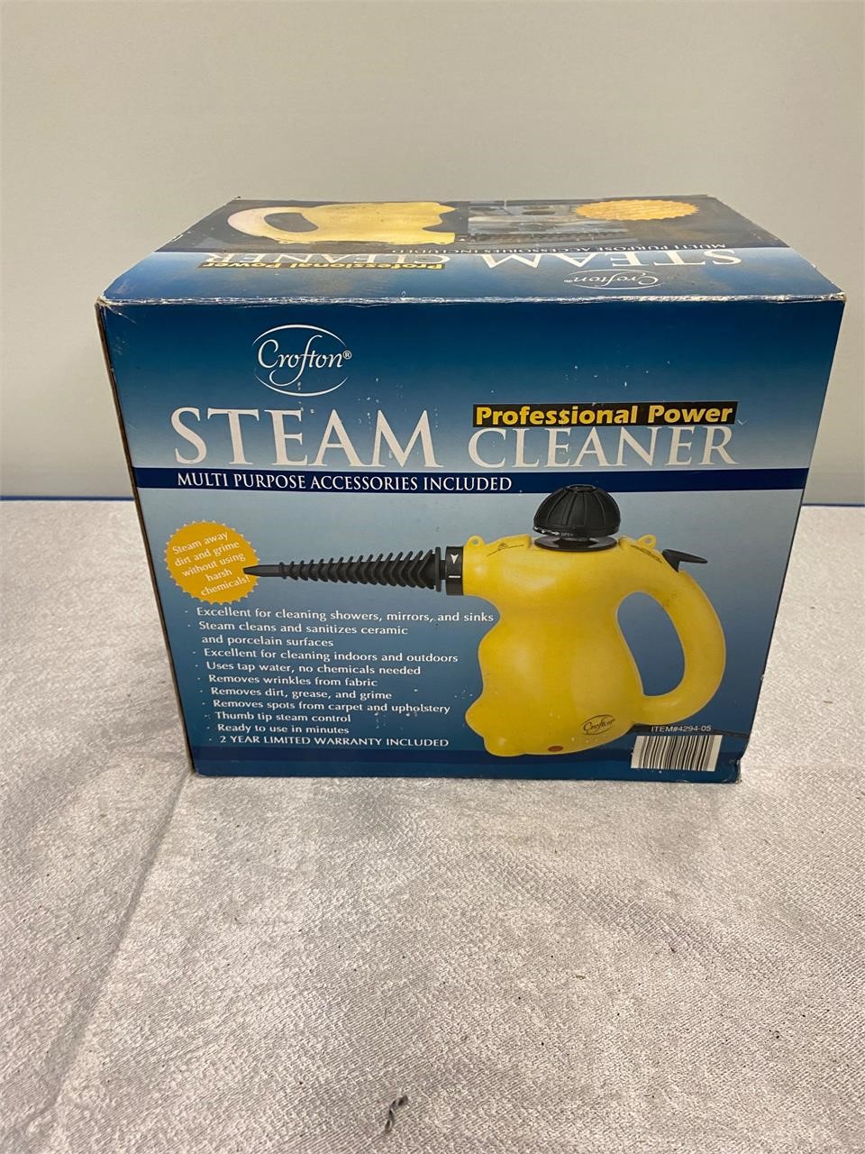 Steam cleaner in box