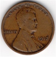 1917 Wheat Cent DDO
