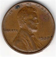 1937 Lincoln Wheat Cent DDR