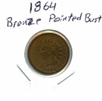 1864 Indian Head Cent - Almost 180 Degree Rotated