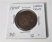 1845  Large 1 Cent