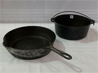 Lot of 2 Cast Iron Pieces Including Wagner