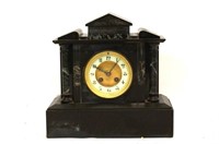 A French  Antique Black Marble Mantle clock