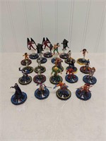 25 Misc Heroclix Figurines/cards not included
