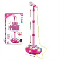 Karaoke Microphone Toy with Stand for Kids