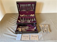 Oneida Silverware Service for 12 with Drawered Box