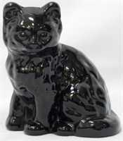 Mosser Glass Black Cat Figure 3"