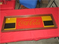 Framed Glass "Drink Coca-Cola" Sign,