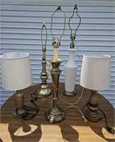 Five (5) various table lamps