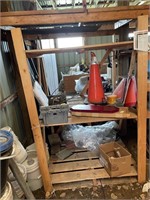 Shop/Warehouse-Wooden shelving unit-4'x4'x64"
