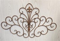 Wrought Metal Fleur de Lis Wall Decor