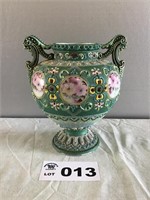 HANDPAINTED URN, NOT MARKED, NO LID