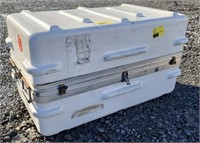 White military container. 35.5" W x 21" D x 20" T