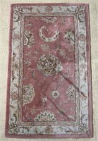 Pink, Green & Cream Floral Runner Rug