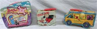 3 PC TIN LUNCH BOX LOT