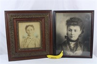 Victorian Women, Graphite & Lined Photograph