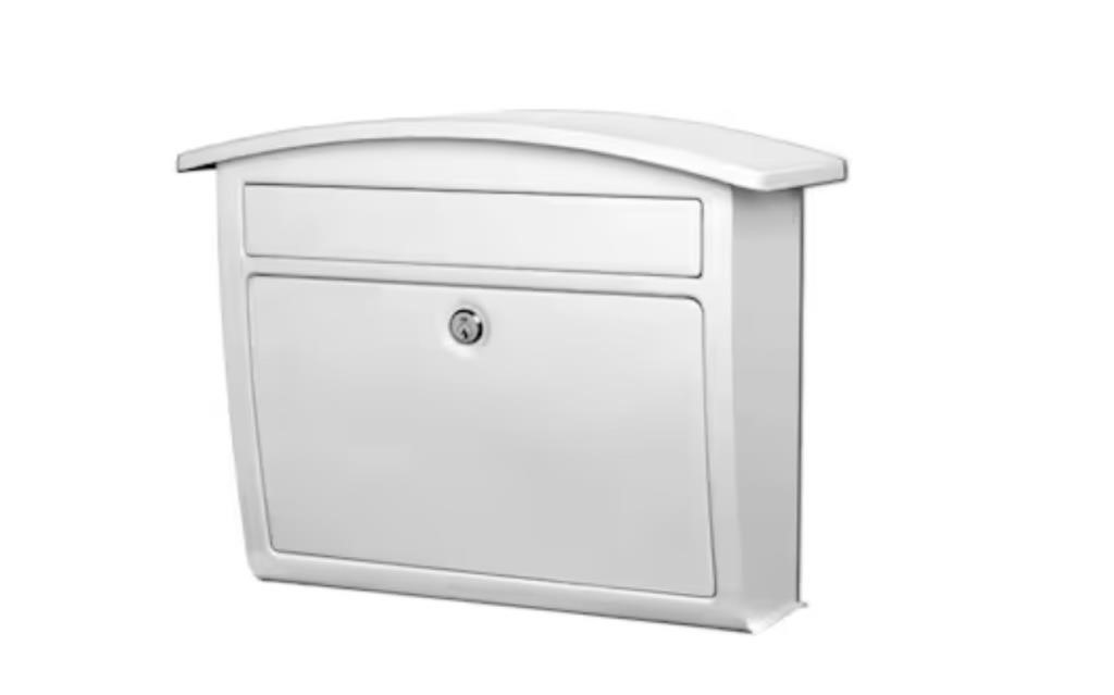 Architectural Dal Rae Wall Mount White Mailbox