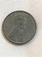 1943 D steel wheat penny