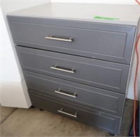 Metal Storage Cabinet w/4 Drawers w/Wheels