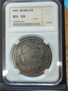 Slabbed 1902 o. Morgan dollar token