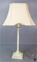 Painted Resin & Metal Lamp
