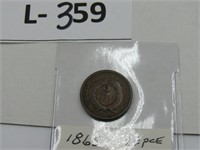 1865 - 2 Cent pc