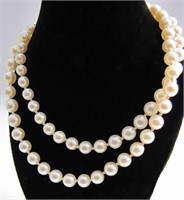 18" Strand of Cultured Pearls, 14K Clasp