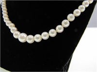 18" Long Strand of Cultured Pearls
