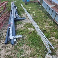 2" PVC Pipe, 1' Steel Water line