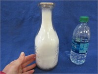 old "blue boy" dairy 1qt milk bottle - embossed
