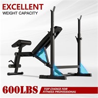 Weight Bench, Bench Press Rack with Squat Rack,