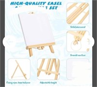 Painting Set with Easel Includes Wood Easel Paint