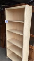 Five shelf cabinet, 30 1/2” x 12” x 68” tall