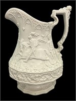 Ridgeway, Son & Co. Jousting Stoneware pitcher