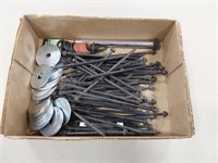 assortment of lag screws and washers