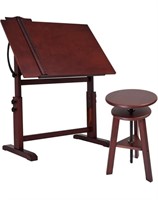 New Meeden wood drafting table with stool