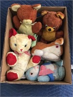 Vintage Stuffed Animal Box Lot Teddy Bears