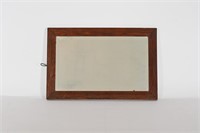 Antique Wood Framed Beveled Mirror