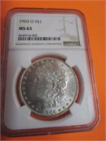 1904 O MS63 Morgan Silver Dollar